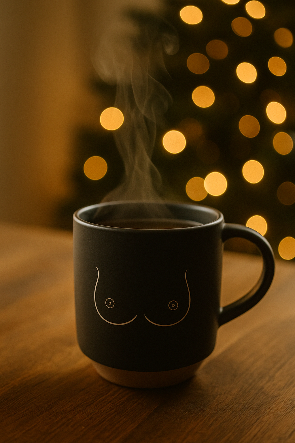 Koffie / thee tas met borsten icoon - Beautiful ABC