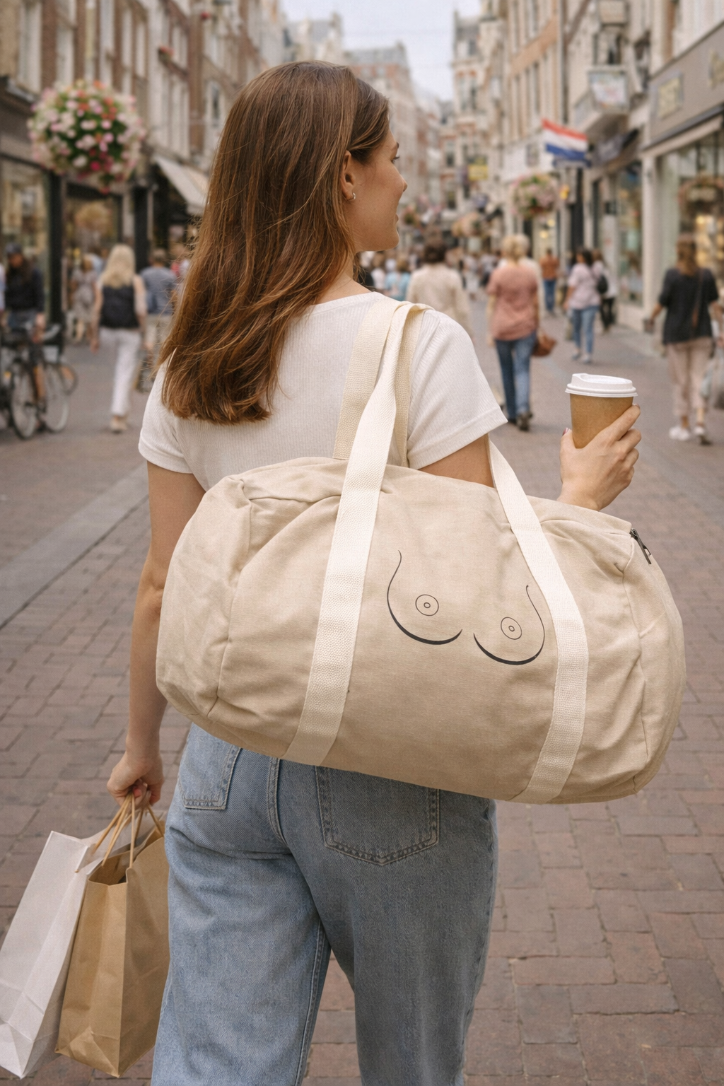 Sporttas met borsten icoon - Beautiful ABC