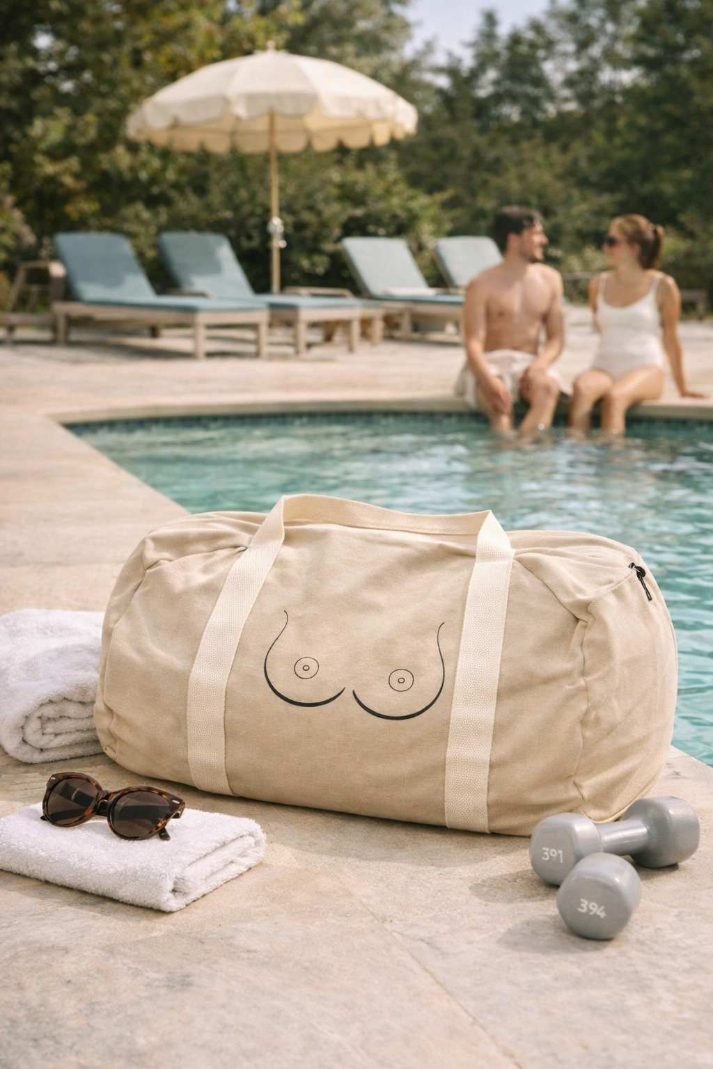 Sporttas met borsten icoon - Beautiful ABC