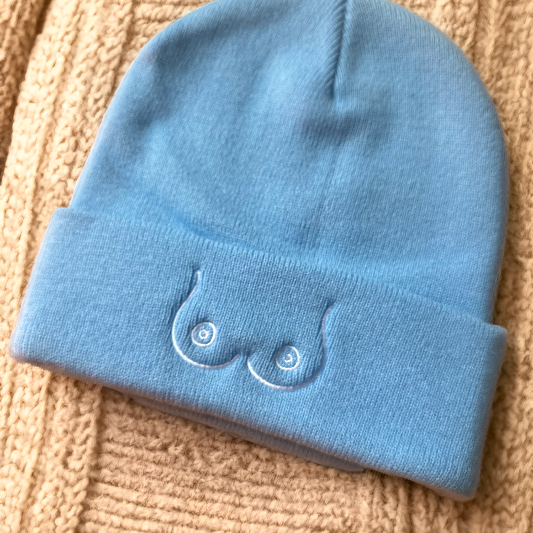 Breasts Beanie Blue - Beautiful ABC