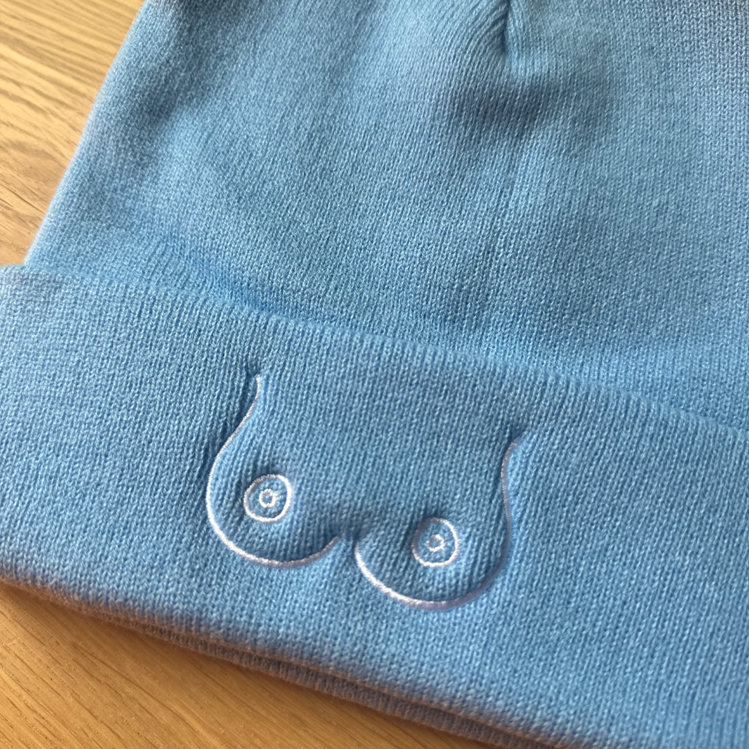 Breasts Beanie Blue - Beautiful ABC