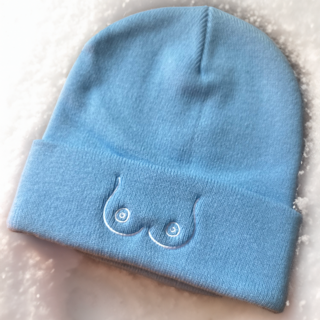 Breasts Beanie Blue - Beautiful ABC